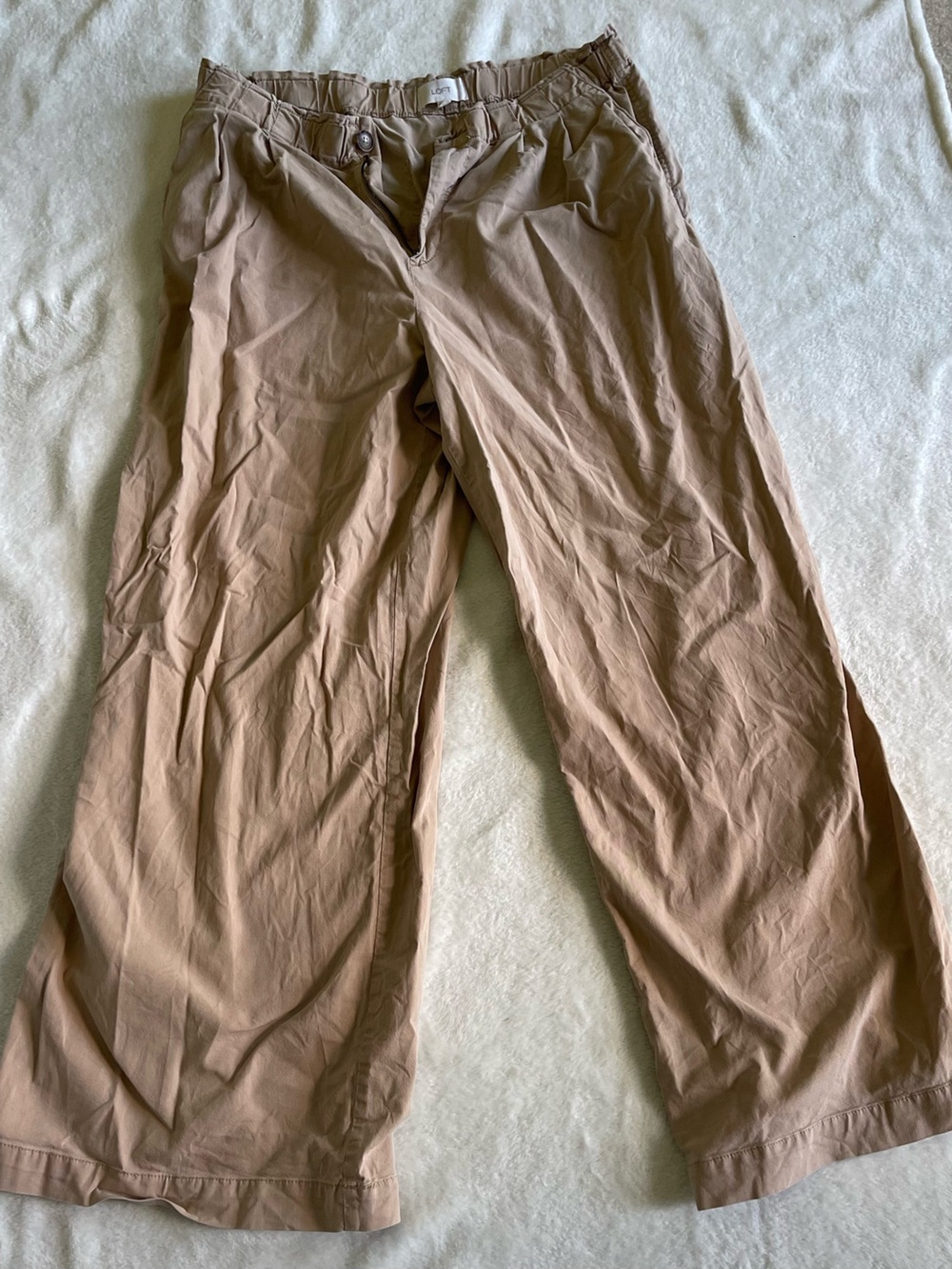 LOFT Men's Khaki Chill-Waist Straight Chinos - Light Tan